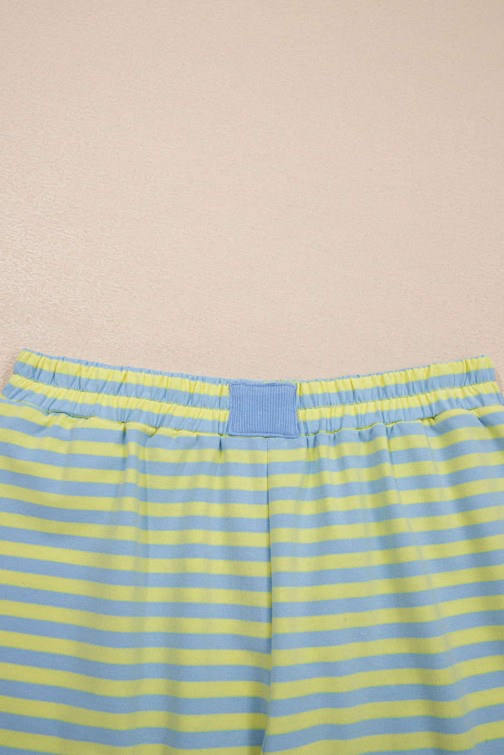 Striped Long Sleeve Pullover and Shorts Lounge Set