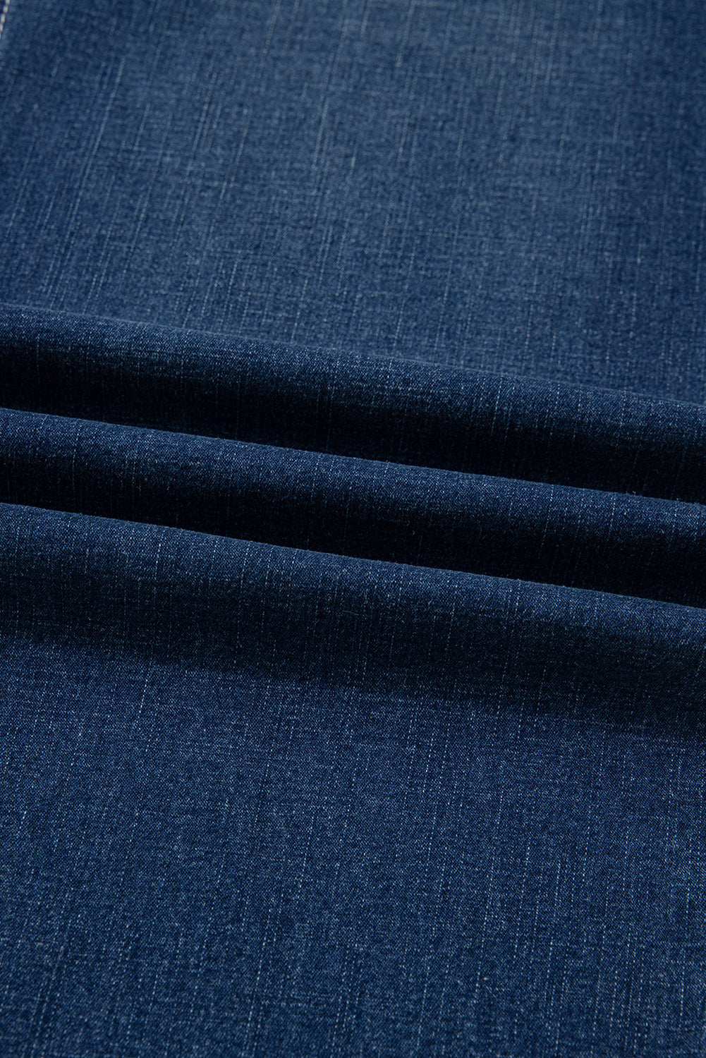 Sail Blue Stitched High Waist Loose Cuffed Jeans