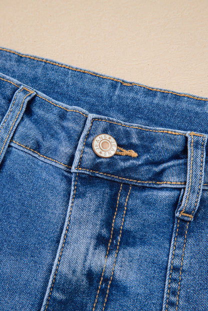 Breen Cropped High Rise Wide Leg Denim Pants