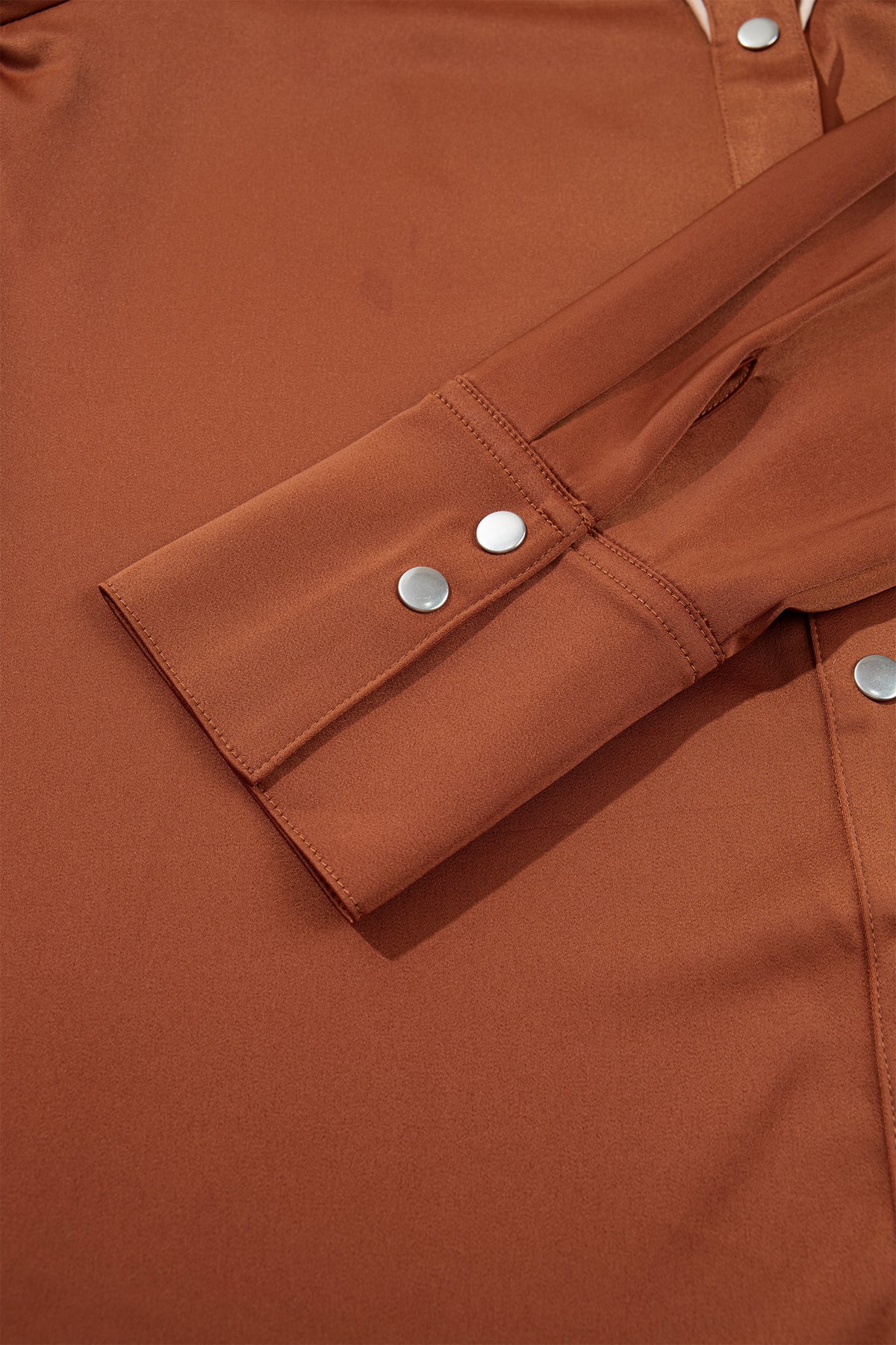 Western Satin Yoke Snap Button Long Sleeve Shirt