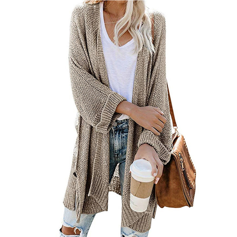 Women's Oversized Chunky Knit Long Cardigan Open Front