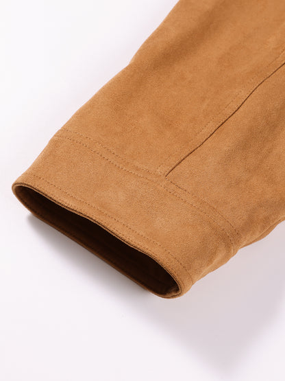 Girls Casual Drop Shoulder Jacket with Front Zip
