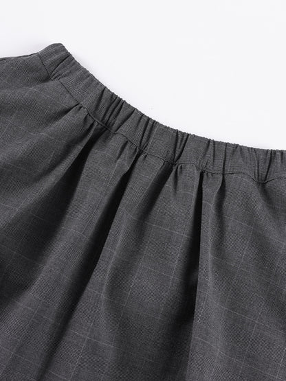 Chic Plaid Skirt with Attached Shorts for Girls