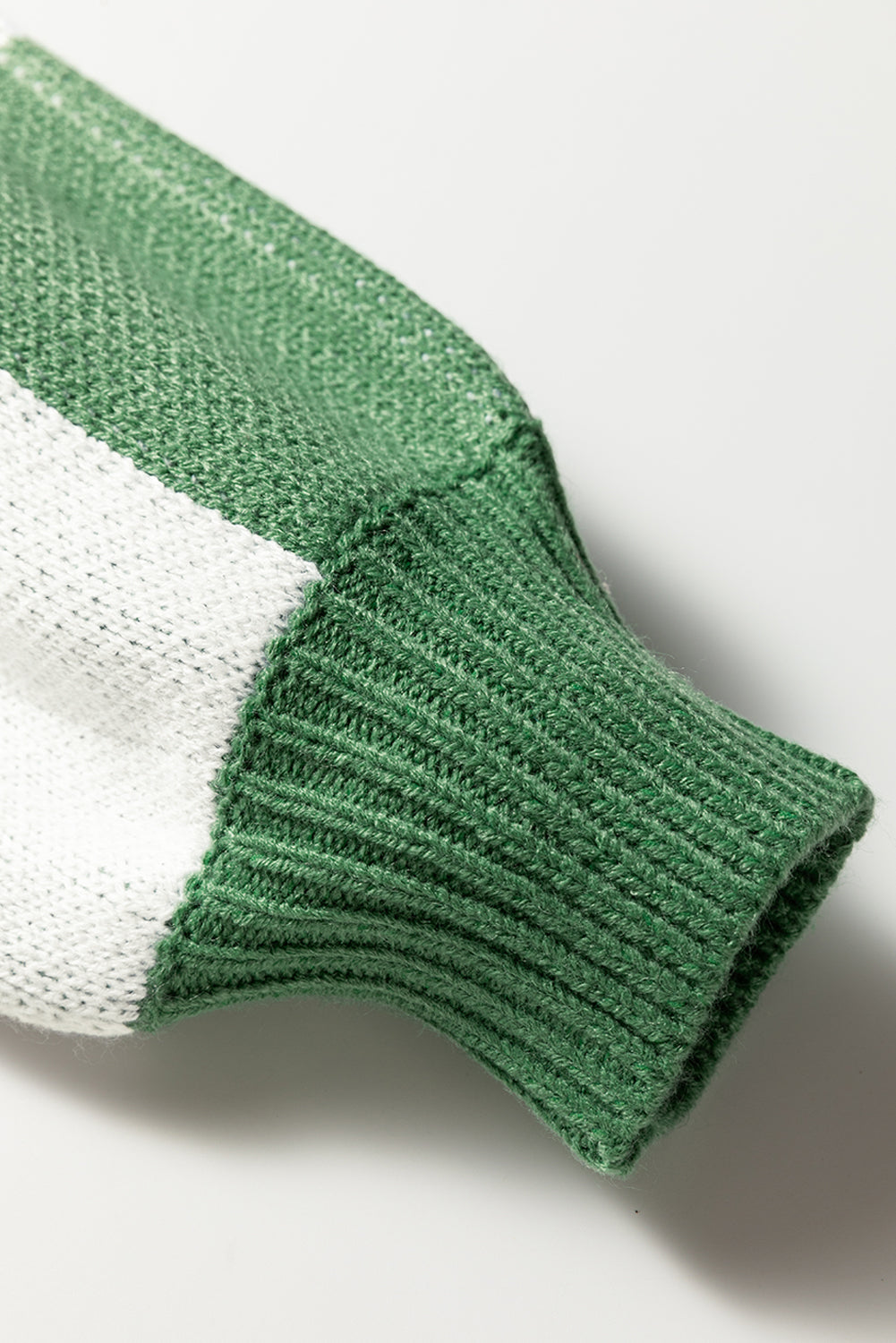 Checkered Polo Collar Loose Knit Sweater