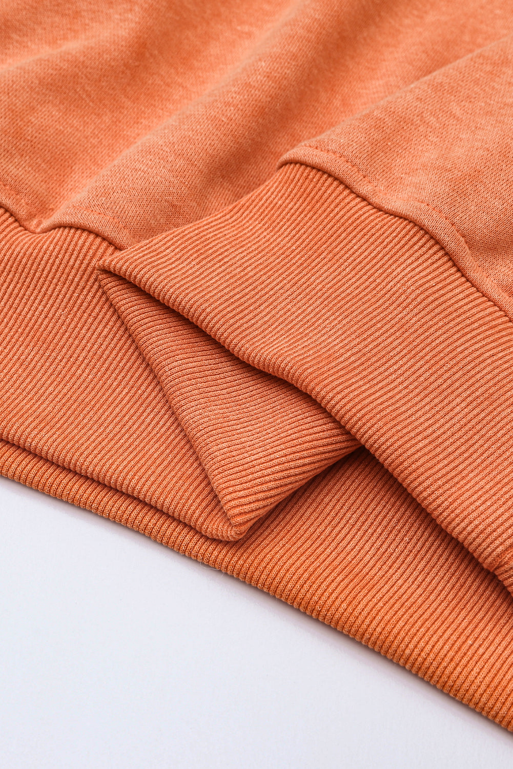 Orange Washed Drop Shoulder Crewneck Sweatshirt Oversized