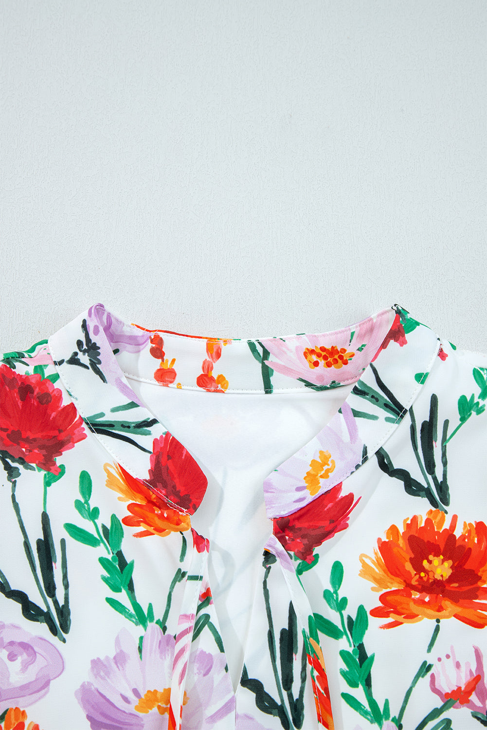 Easter Floral Ricrac Trim Puff Sleeve Mini Dress