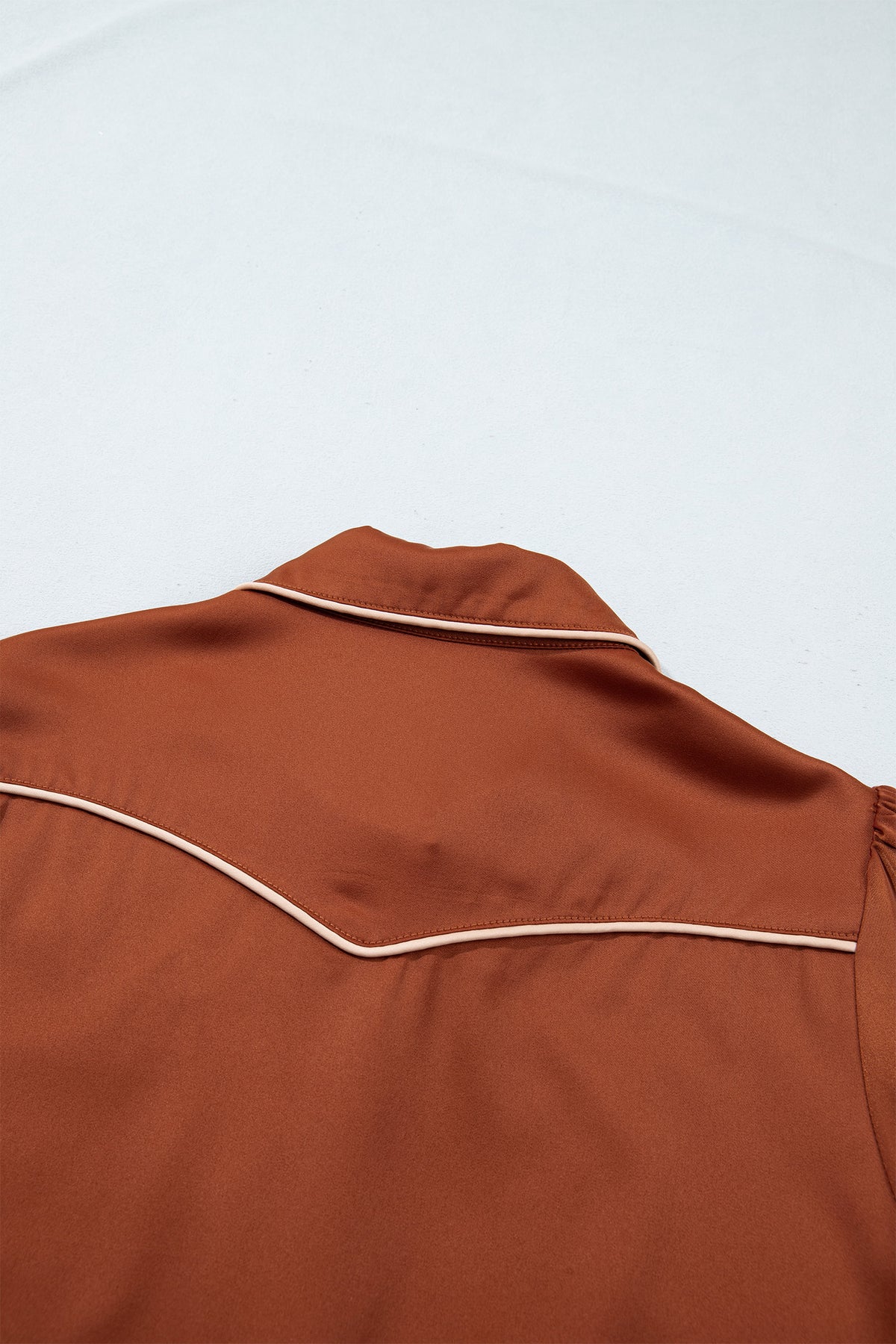 Western Satin Yoke Snap Button Long Sleeve Shirt