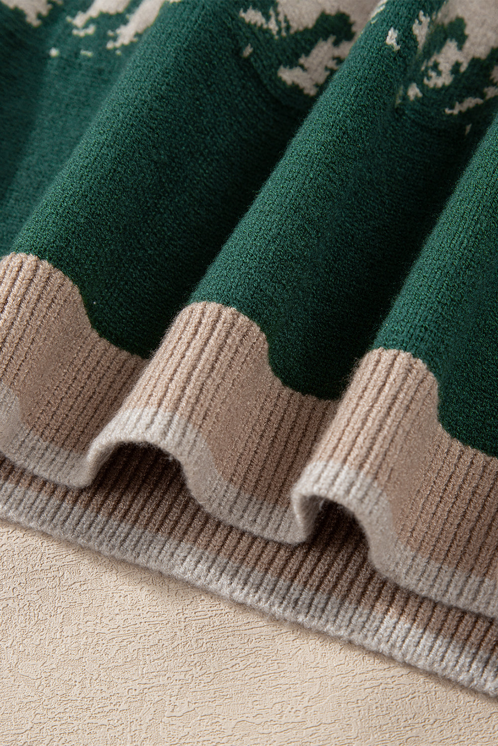 Women's Color Block Knit Sweater with Drop Shoulder Fit