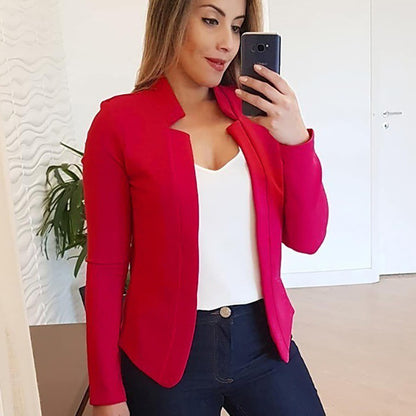 Women's Business Casual Open Front Blazer Work Jacket