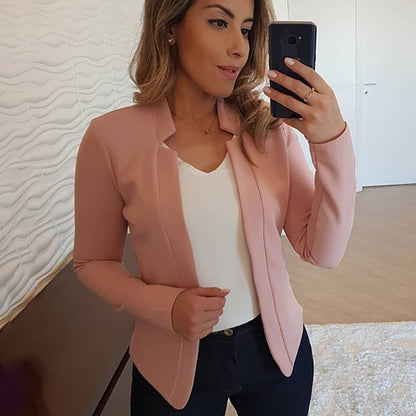 Women's Business Casual Open Front Blazer Work Jacket