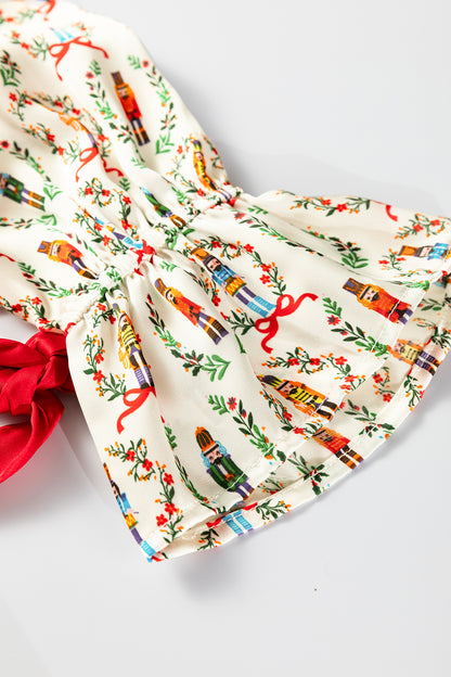 Print Silky 2pcs Christmas Pajama Set