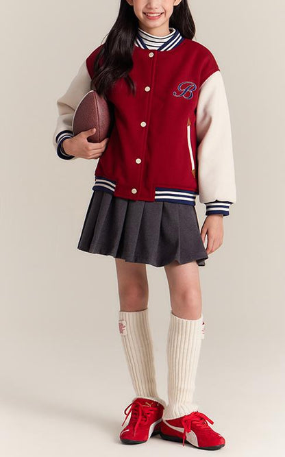 Girls Grey Pleated Skirt with Bow Detail School Uniform Style