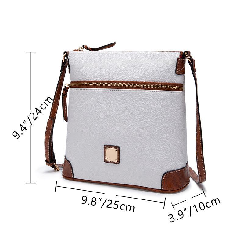 Vintage Pebbled PU Leather Crossbody Bag for Women