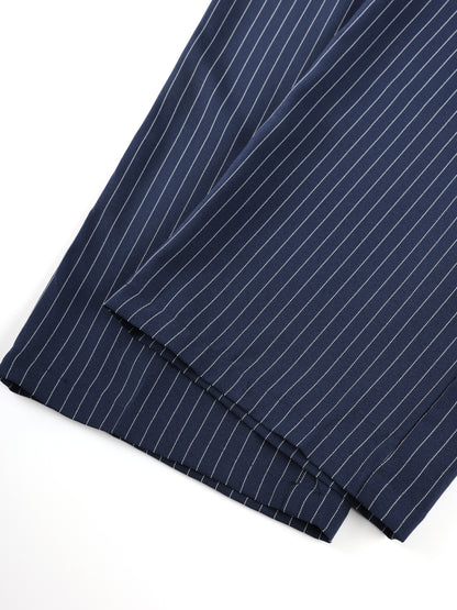 Kids Pinstripe Wide Leg Pants Elastic Waist