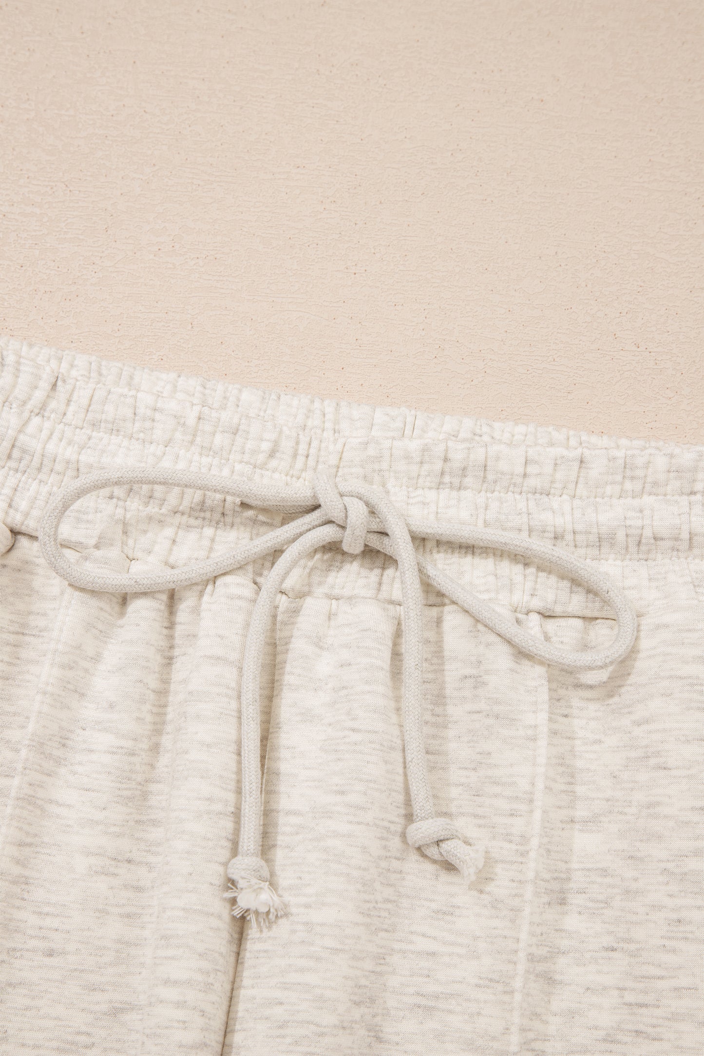Light Grey Polo Tee & Drawstring Casual Pant Set – Sporty Chic