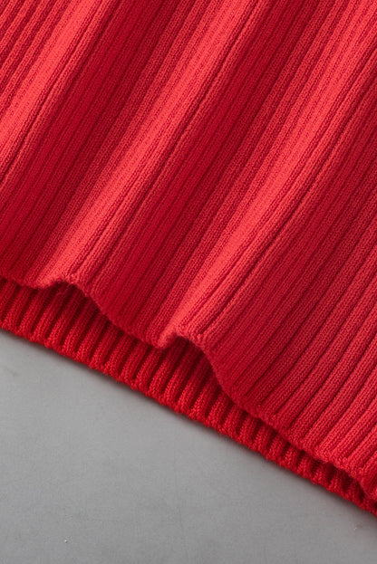 Colorblock Ribbed Knit U-Neck Tank Top for Women