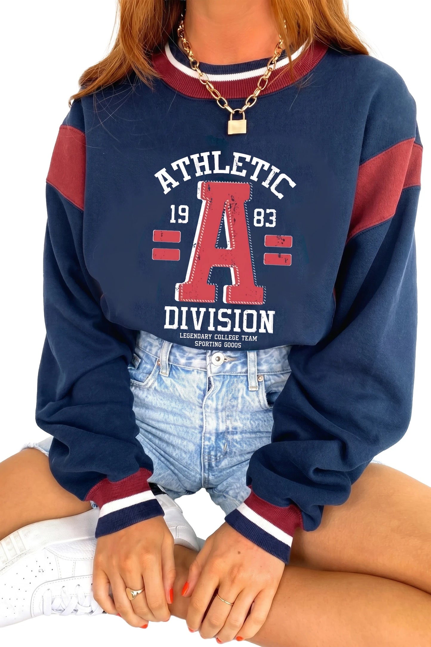 Sail Blue Game Day Athletic Division Graphic Sweatshirt