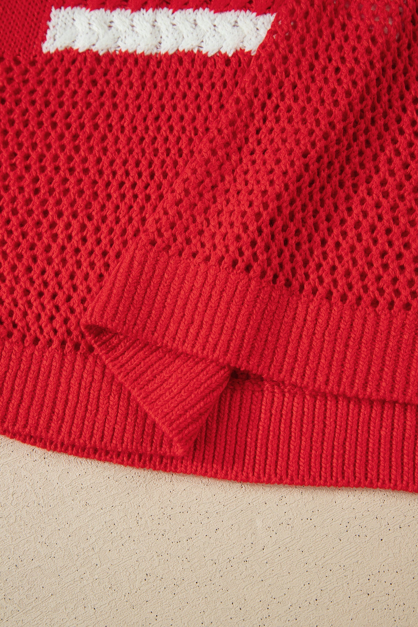 American Flag Knit Sweater Vest Patriotic Summer Top