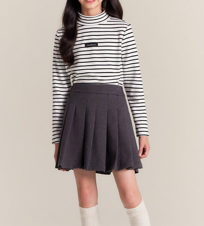 Girls Turtleneck Long Sleeve Stretch Base Layer Tee