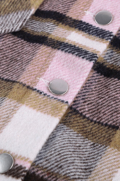 Plaid Button Down Oversized Shacket