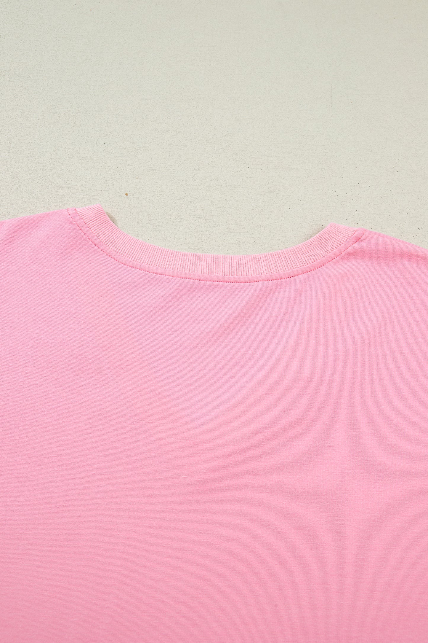 Pink V Neck Puff Sleeve Plus Size Blouse Top
