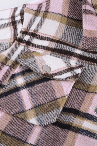 Plaid Button Down Oversized Shacket