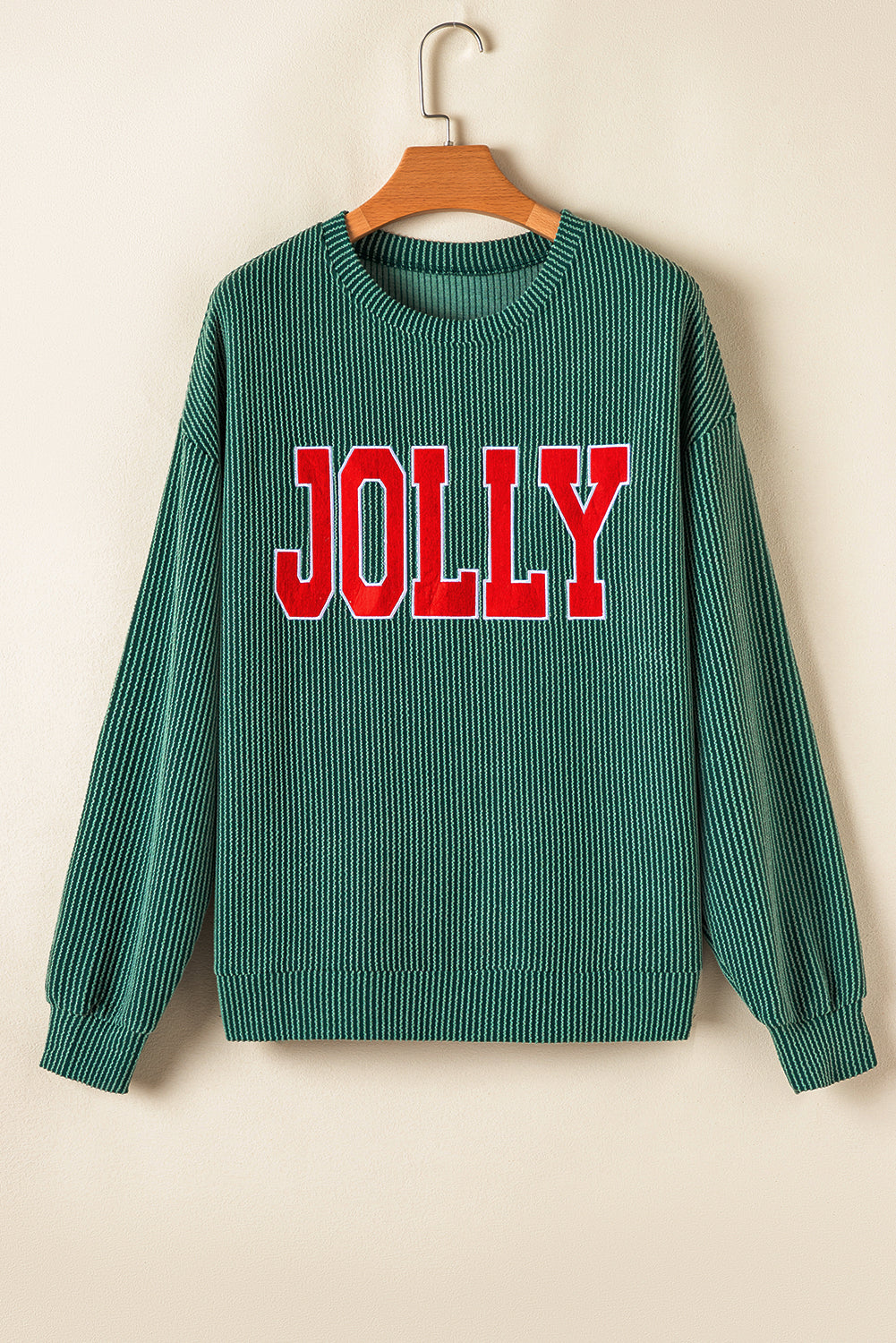 JOLLY Ribbed Knit Long Sleeve Top and Pants Set