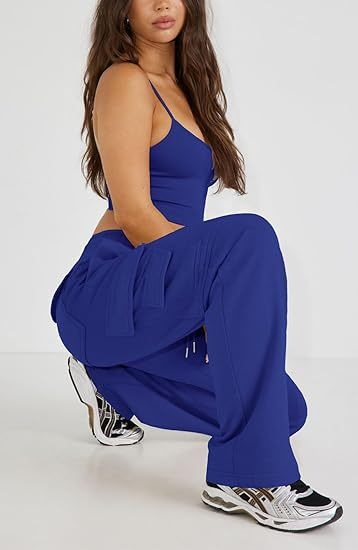 High Waist Y2K Multi-Pocket Cargo Sweatpants