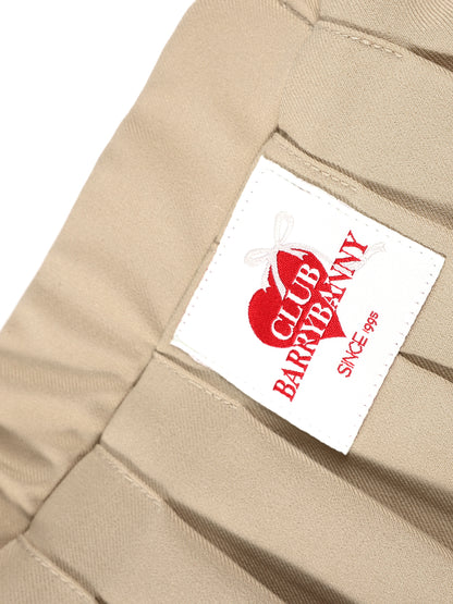 Girls Pleated Skirt with Logo Embroidery Safety Shorts