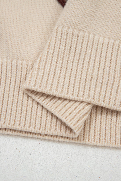 Western Horseshoe Knit Top Mock Neck Sweater Vest