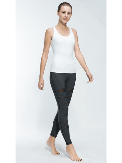 Mesh Yoga Leggings Quick-Drying High-Waisted Activewear