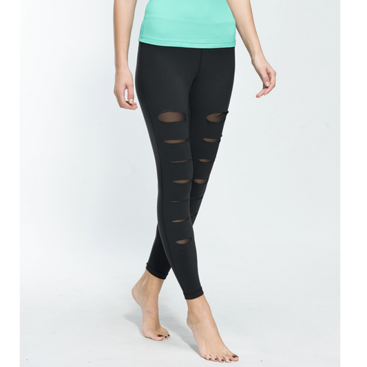 Mesh Yoga Leggings Quick-Drying High-Waisted Activewear