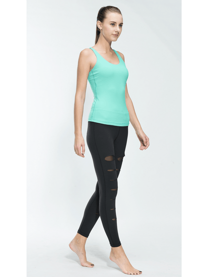 Mesh Yoga Leggings Quick-Drying High-Waisted Activewear