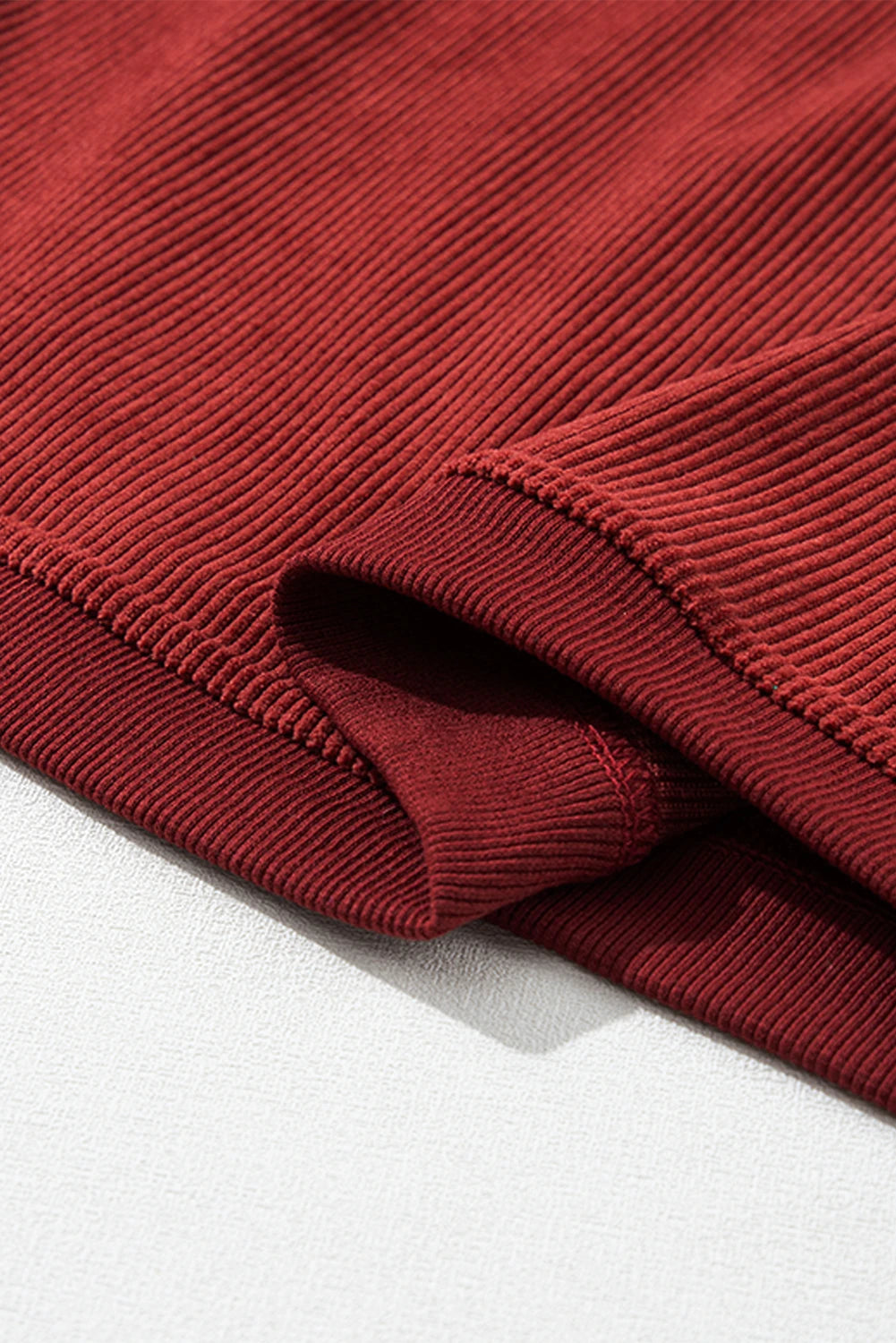 Ribbed Corduroy Love Graphic Pullover Valentine Sweatshirt