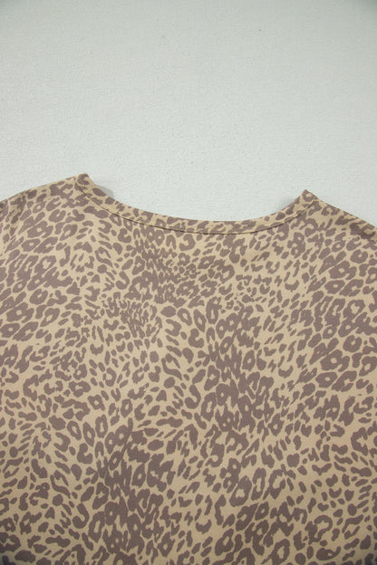 Leopard Star Patch Studded Oversized Western Graphic Tee