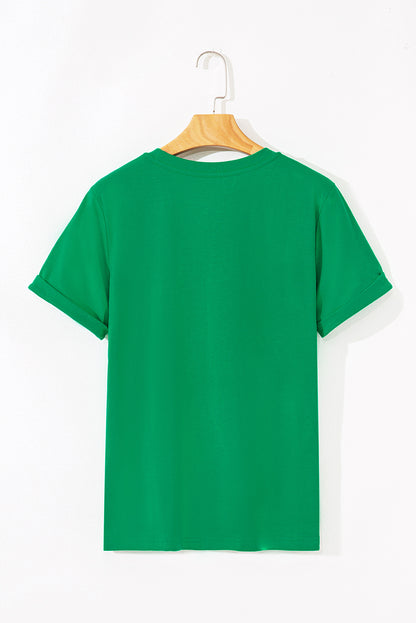 White Casual Crew Neck Short Sleeve Basic Tee