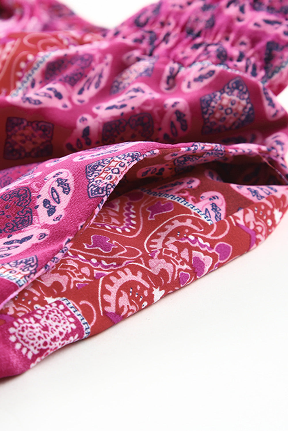 Paisley Print Tiered Maxi Skirt with Pockets