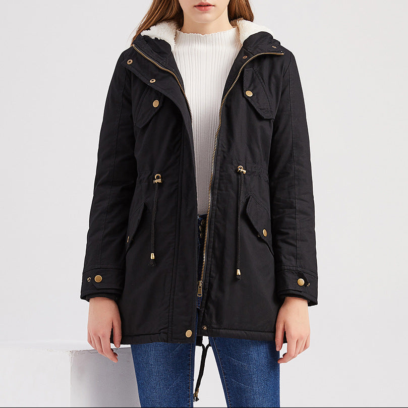 Women's Plus Size Hooded Fleece Lined Parka Winter Coat