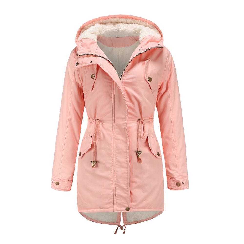 Women's Plus Size Hooded Fleece Lined Parka Winter Coat