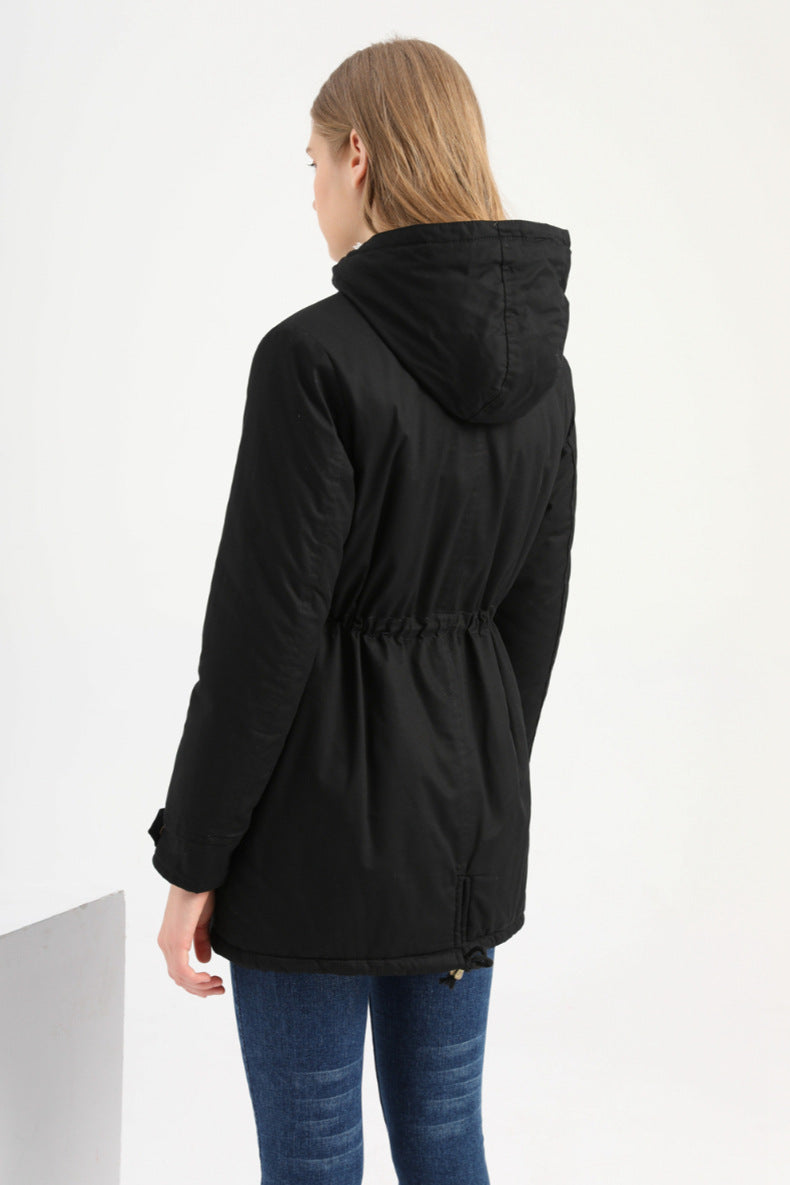 Women's Plus Size Hooded Fleece Lined Parka Winter Coat