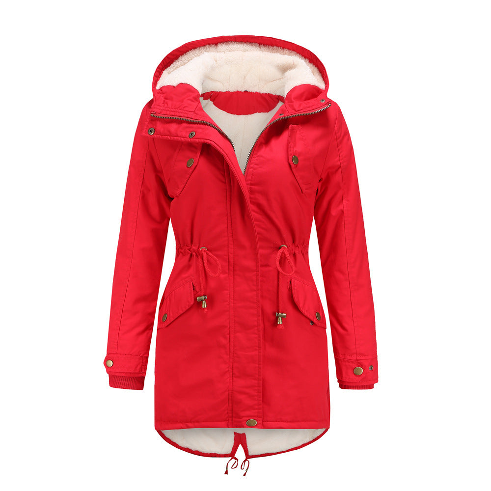 Women's Plus Size Hooded Fleece Lined Parka Winter Coat