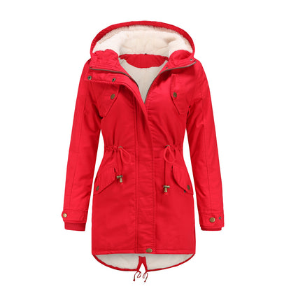 Women's Plus Size Hooded Fleece Lined Parka Winter Coat