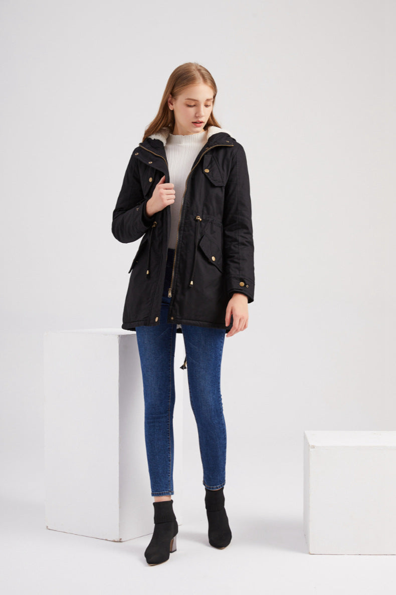 Women's Plus Size Hooded Fleece Lined Parka Winter Coat