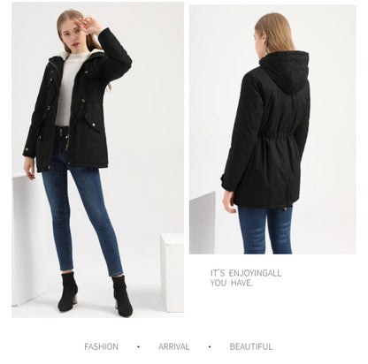 Women's Plus Size Hooded Fleece Lined Parka Winter Coat