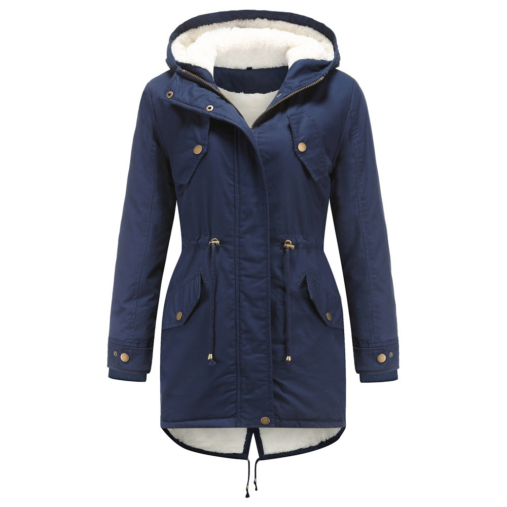 Women's Plus Size Hooded Fleece Lined Parka Winter Coat