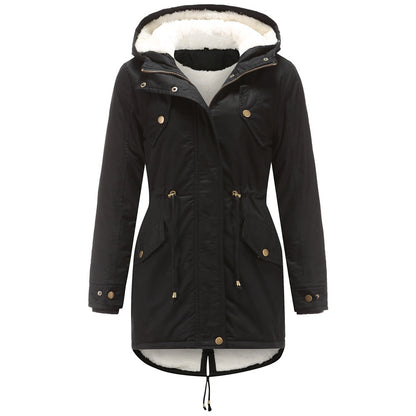 Women's Plus Size Hooded Fleece Lined Parka Winter Coat