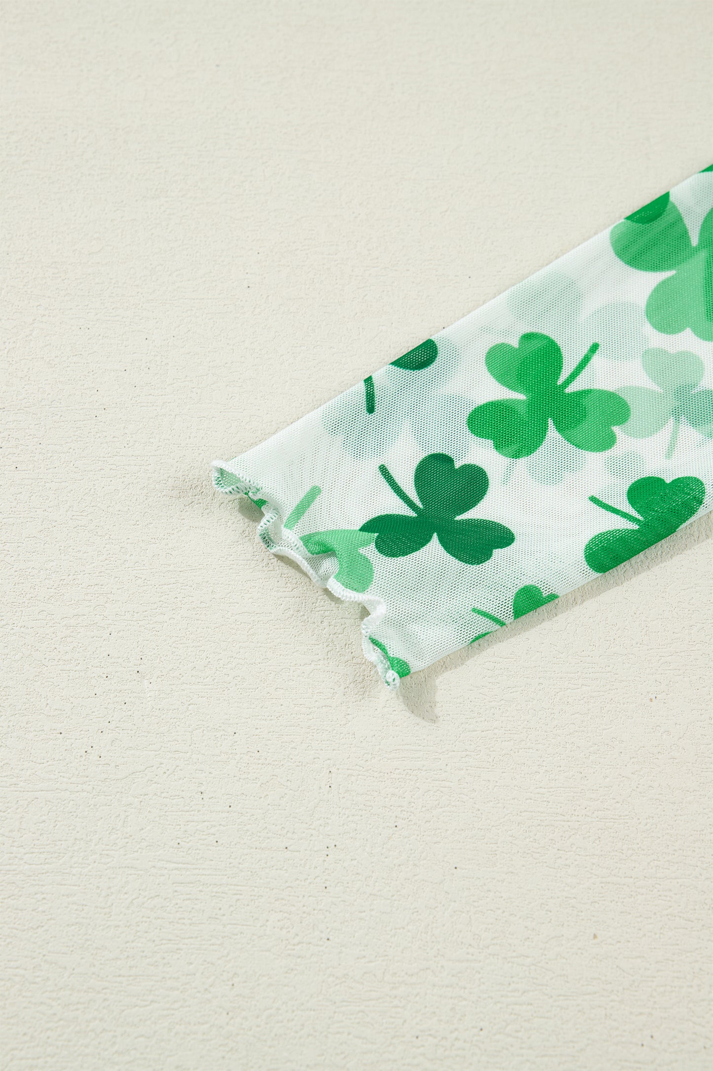 St. Patrick's Day Shamrock Mesh Lettuce Trim Top