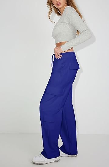 High Waist Y2K Multi-Pocket Cargo Sweatpants