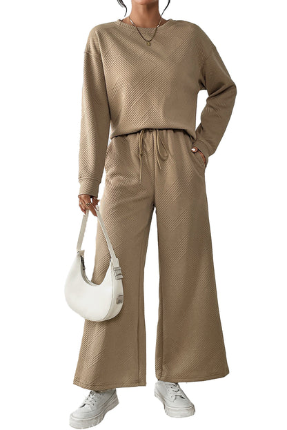 Dahlia Ultra Loose Textured 2pcs Slouchy Outfit