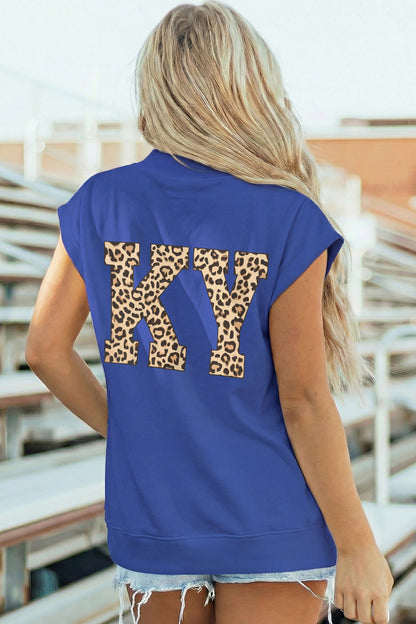 KENTUCKY Graphic Tee Women Sleeveless Summer Top
